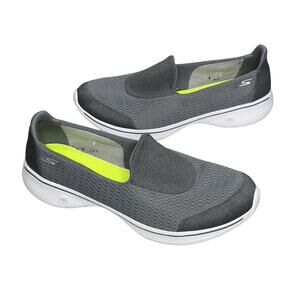 Skechers Goga Max Shoes Womens 13 Charcoal Gray Slip On Walking Comfort Foam